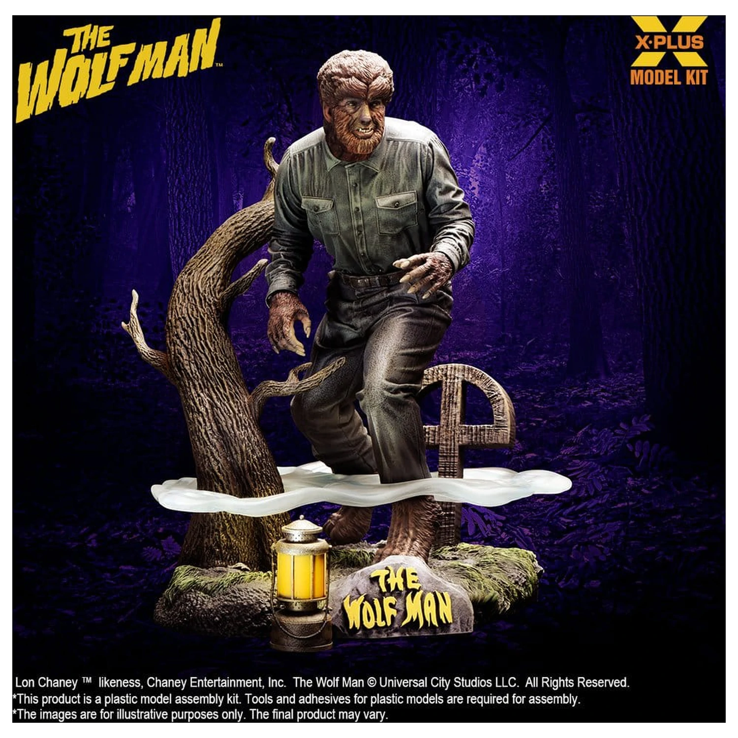 The Wolf Man Kunststoffmodellbausatz 1/8 Lon Chaney Jr. als Wolf Man 22 cm (Reproduktion) Produktfoto