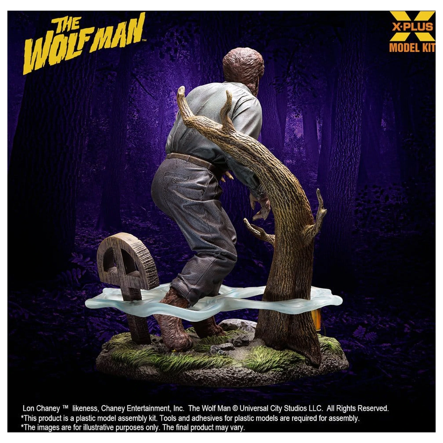 The Wolf Man Kunststoffmodellbausatz 1/8 Lon Chaney Jr. als Wolf Man 22 cm (Reproduktion) Produktfoto
