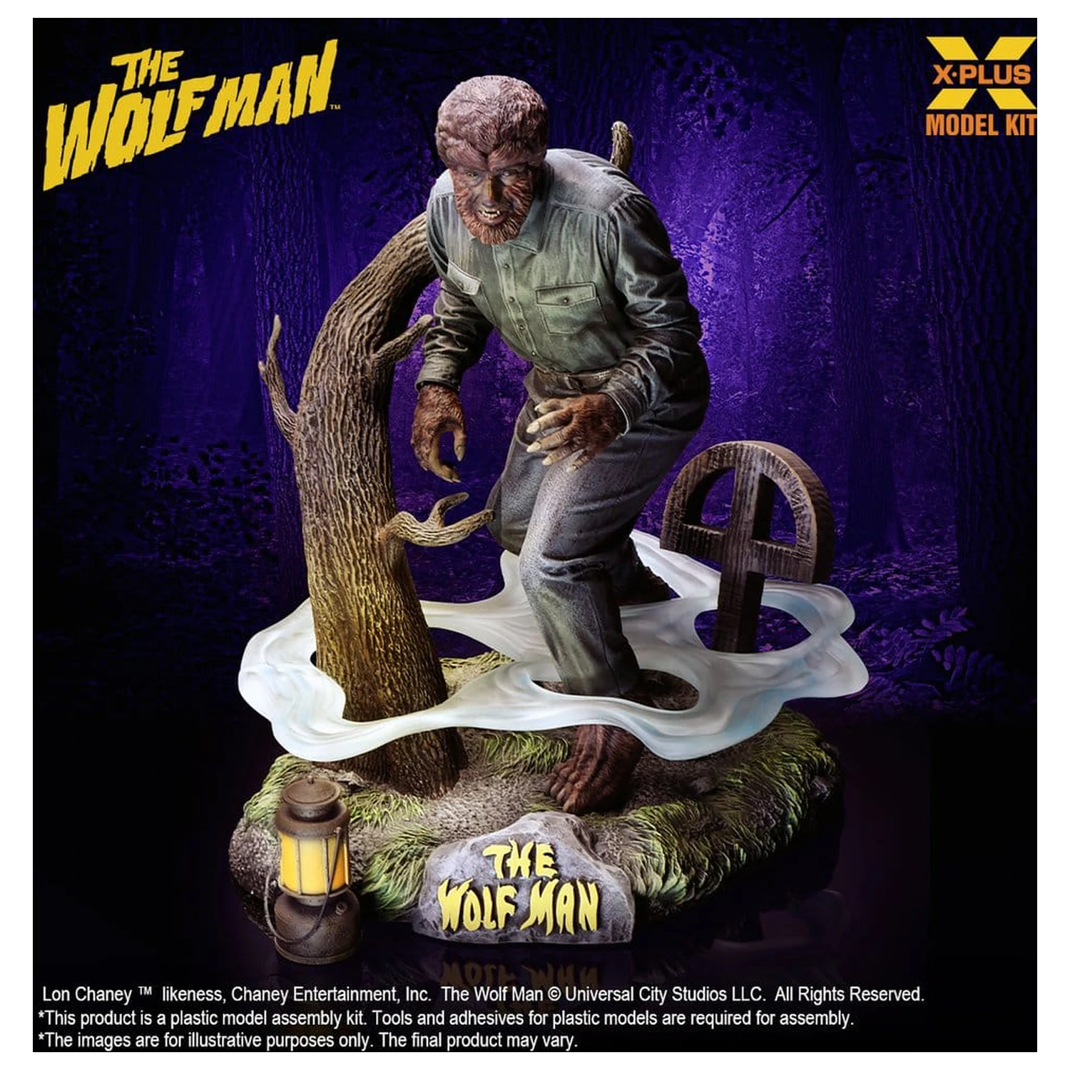 The Wolf Man Kunststoffmodellbausatz 1/8 Lon Chaney Jr. als Wolf Man 22 cm (Reproduktion) Produktfoto