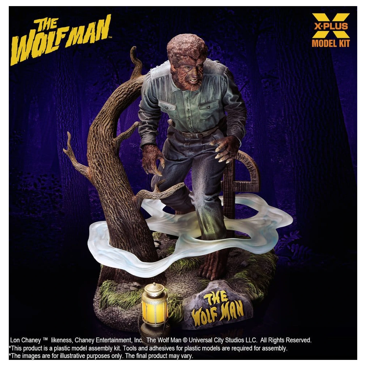 The Wolf Man Kunststoffmodellbausatz 1/8 Lon Chaney Jr. als Wolf Man 22 cm (Reproduktion) Produktfoto