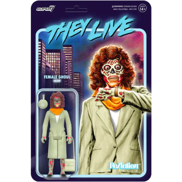 Sie leben ReAction Actionfigur Wave 02 Female Ghoul (Glow) 10 cm Produktfoto