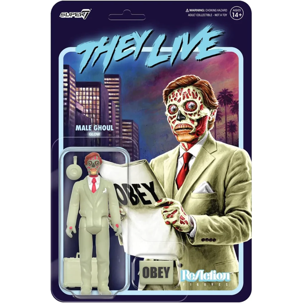 Sie leben ReAction Actionfigur Wave 02 Male Ghoul (Glow) 10 cm Produktfoto