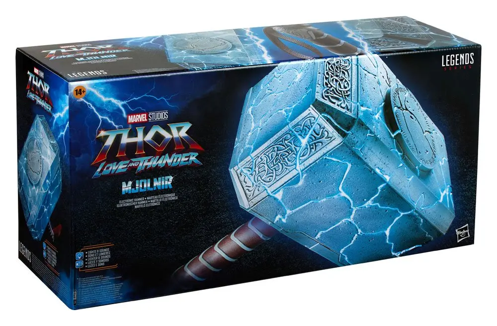 Thor: Love and Thunder Marvel Legends Rollenspiel-Replik 1/1 Mighy Thor Elektronischer Hammer Mjolnir 49 cm termékfotó