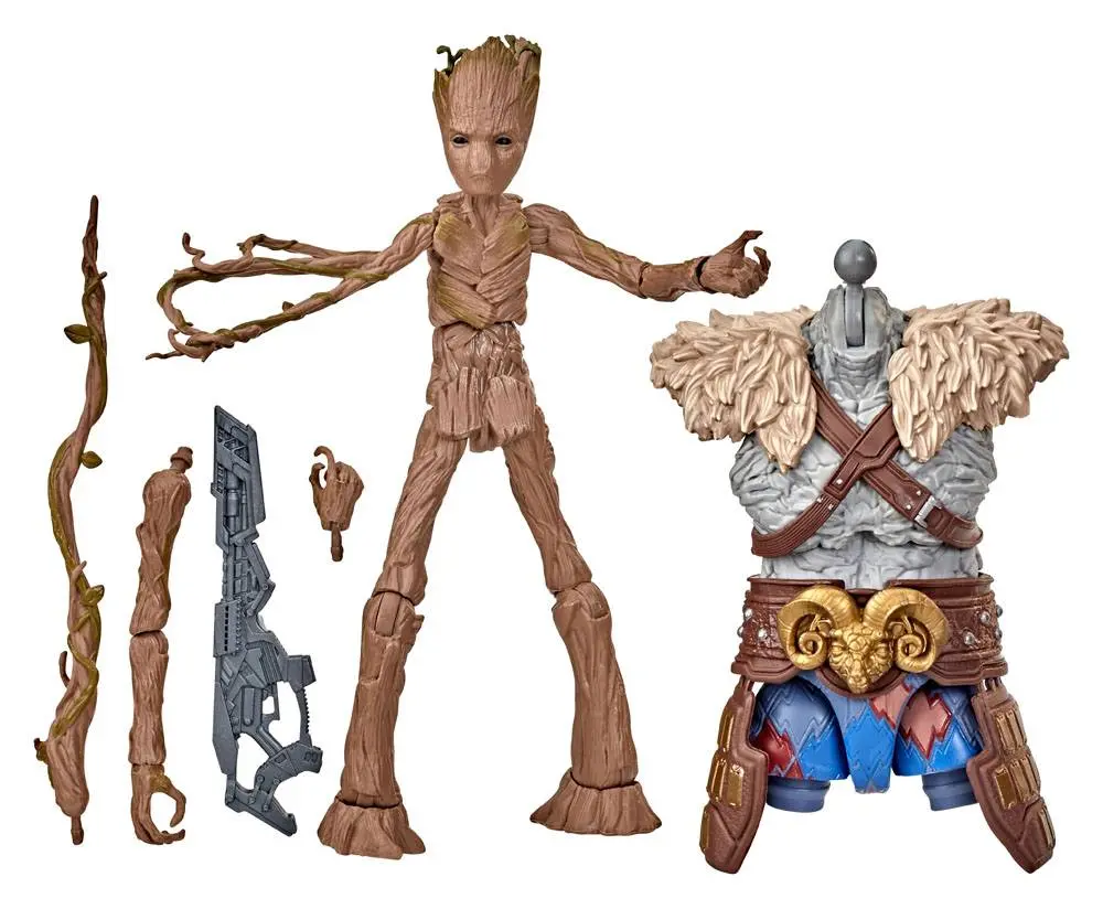 Thor: Love and Thunder Marvel Legends Series Action Figur 2022 Marvel's Korg BAF #6: Groot 15 cm Produktfoto