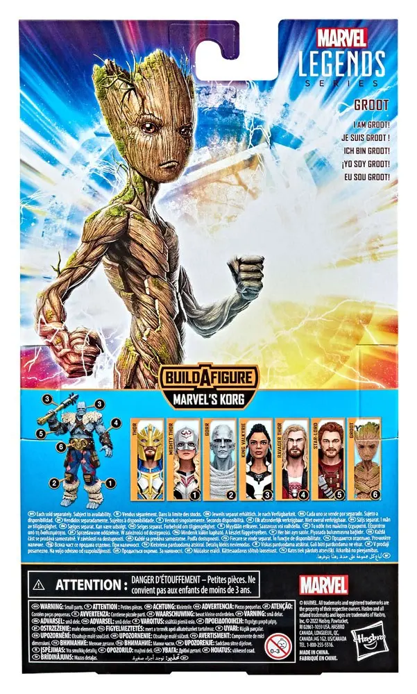 Thor: Love and Thunder Marvel Legends Series Action Figur 2022 Marvel's Korg BAF #6: Groot 15 cm Produktfoto