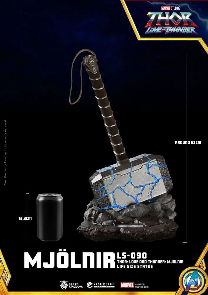 Thor: Love and Thunder Life-Size Statue Mjolnir 53 cm Produktfoto