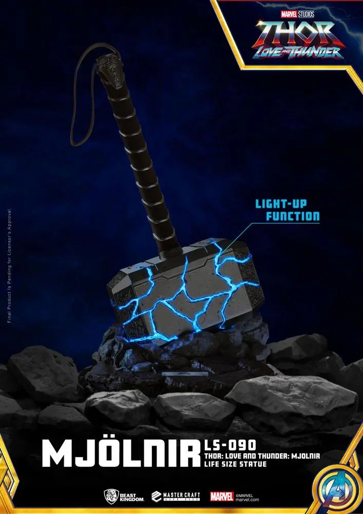 Thor: Love and Thunder Life-Size Statue Mjolnir 53 cm Produktfoto