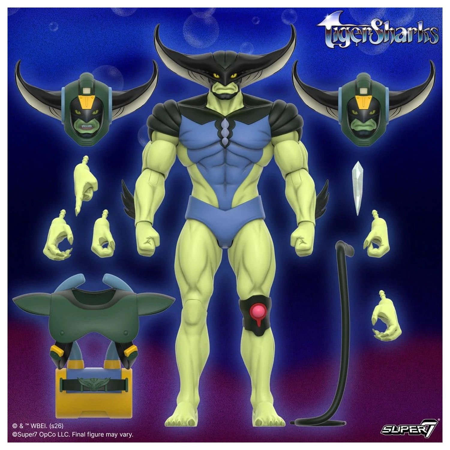 TigerSharks Ultimates Wave 01 Actionfigur T-Ray 18 cm Produktfoto