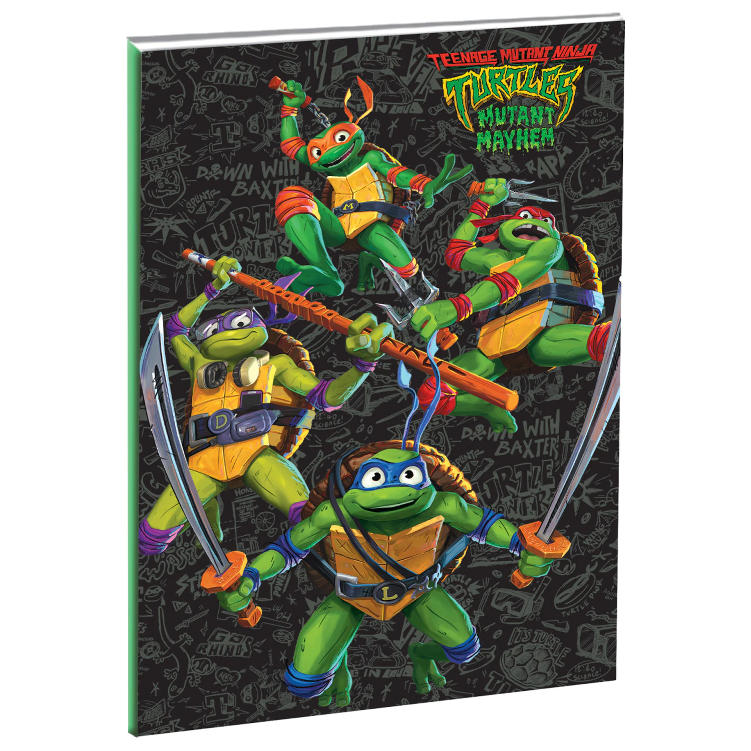 Teenage Mutant Ninja Turtles Power B/5 liniertes Notizbuch 40 Seiten Produktfoto