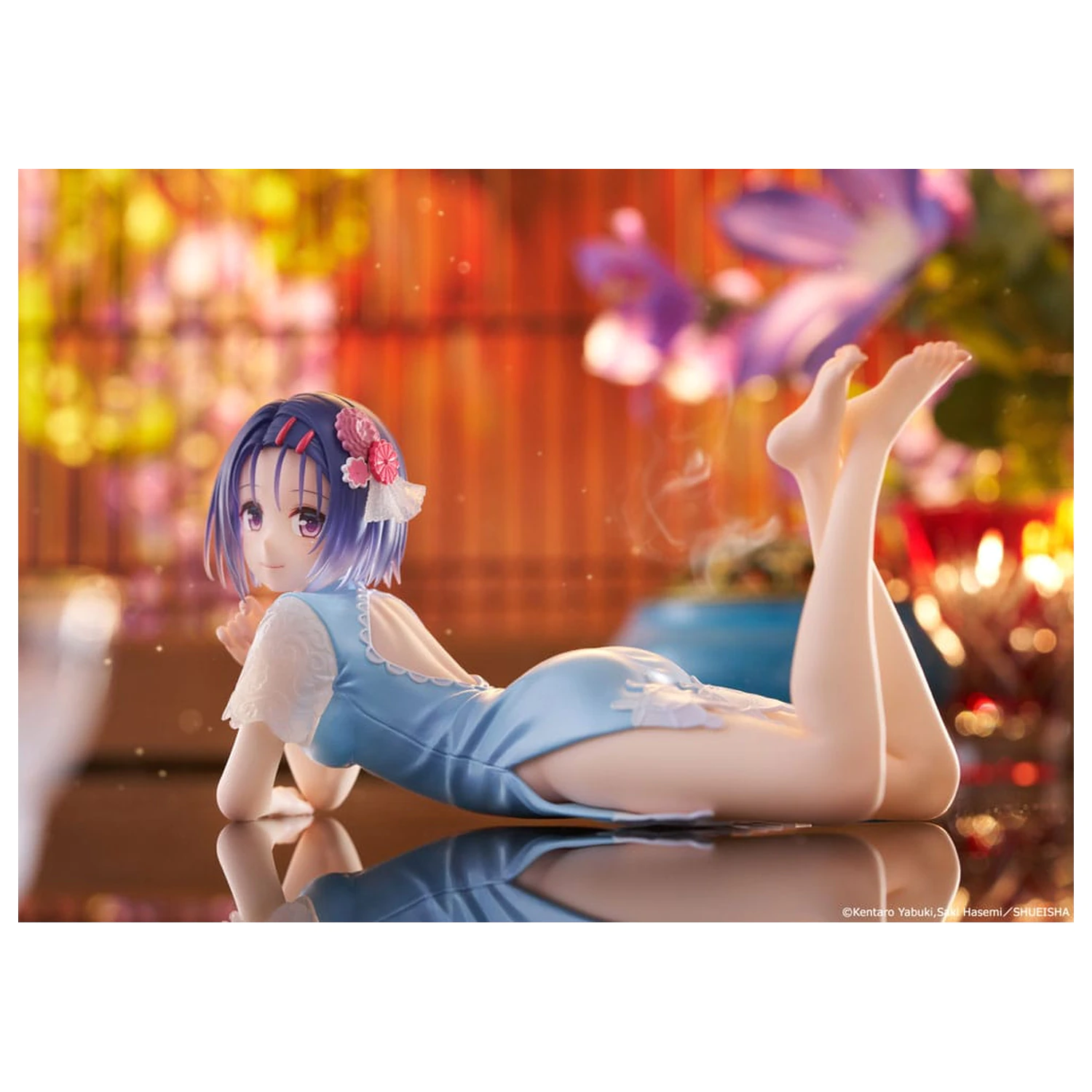To Love-Ru Darkness PVC Statue Schreibtisch Süße Figur Haruna Sairenji (China Dress Ver.) 13 cm Produktfoto