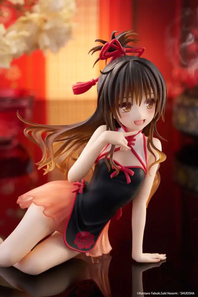 To Love-Ru Darkness PVC Statue Schreibtisch Süße Figur Mikan Yuki Chinese Dress Ver. 13 cm Produktfoto