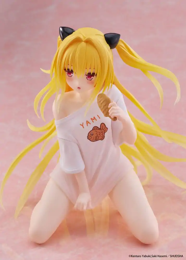 To Love-Ru Darkness PVC Statue Desktop Nette Figur Golden Darkness Roomwear Ver. 13 cm Produktfoto