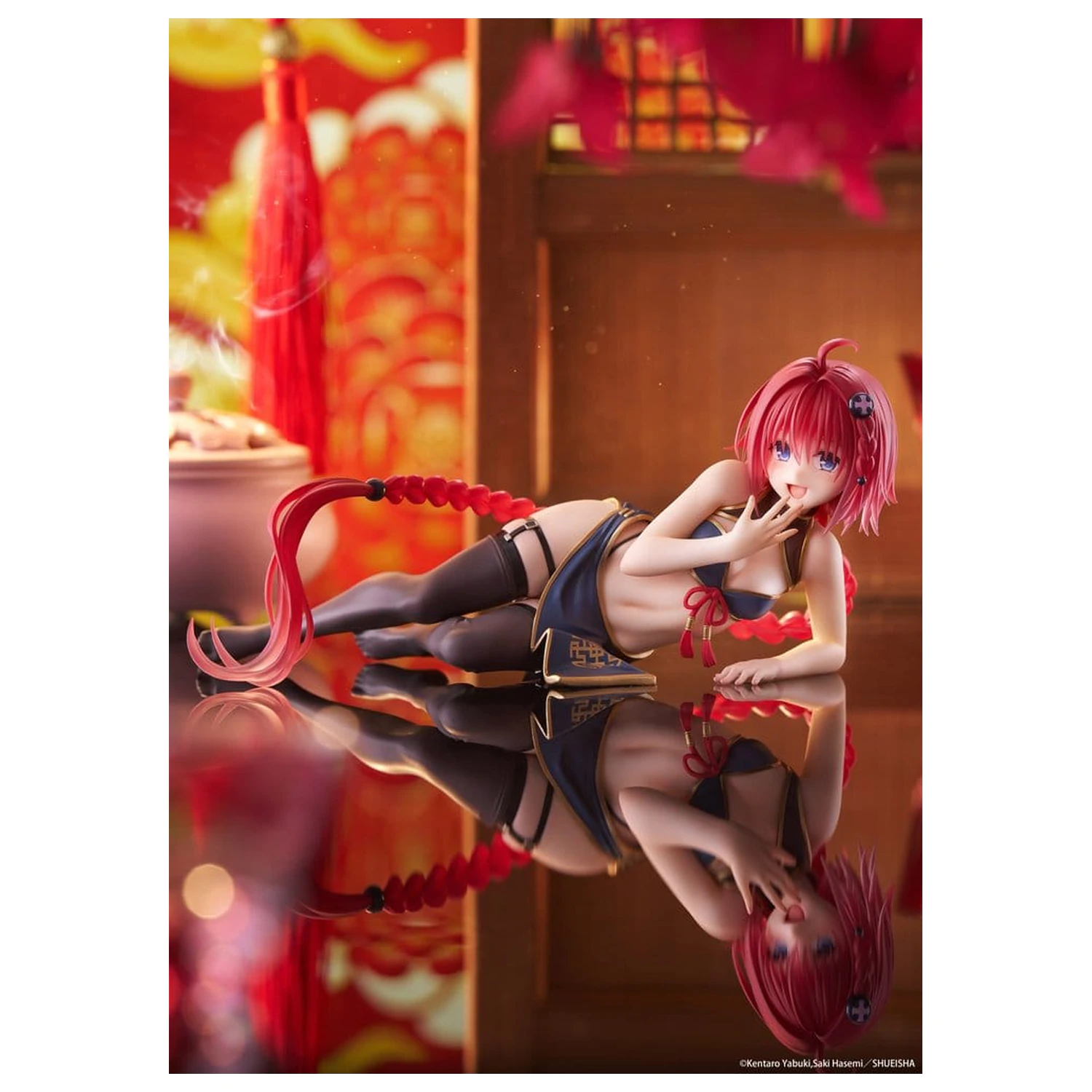 To Love-Ru Darkness Desktop Cute PVC Figur Mea Kurosaki (Chinese Dress Ver.) 13 cm Produktfoto