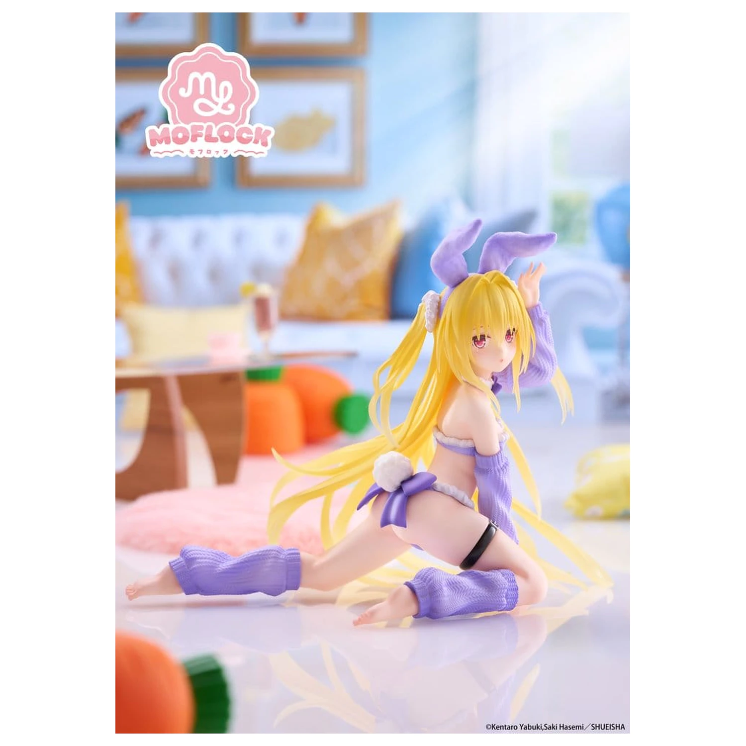 To Love-Ru Darkness MOFLOCK PVC Figur Golden Darkness (Fluffy Bunny Ver.) 13 Zentimeter Produktfoto