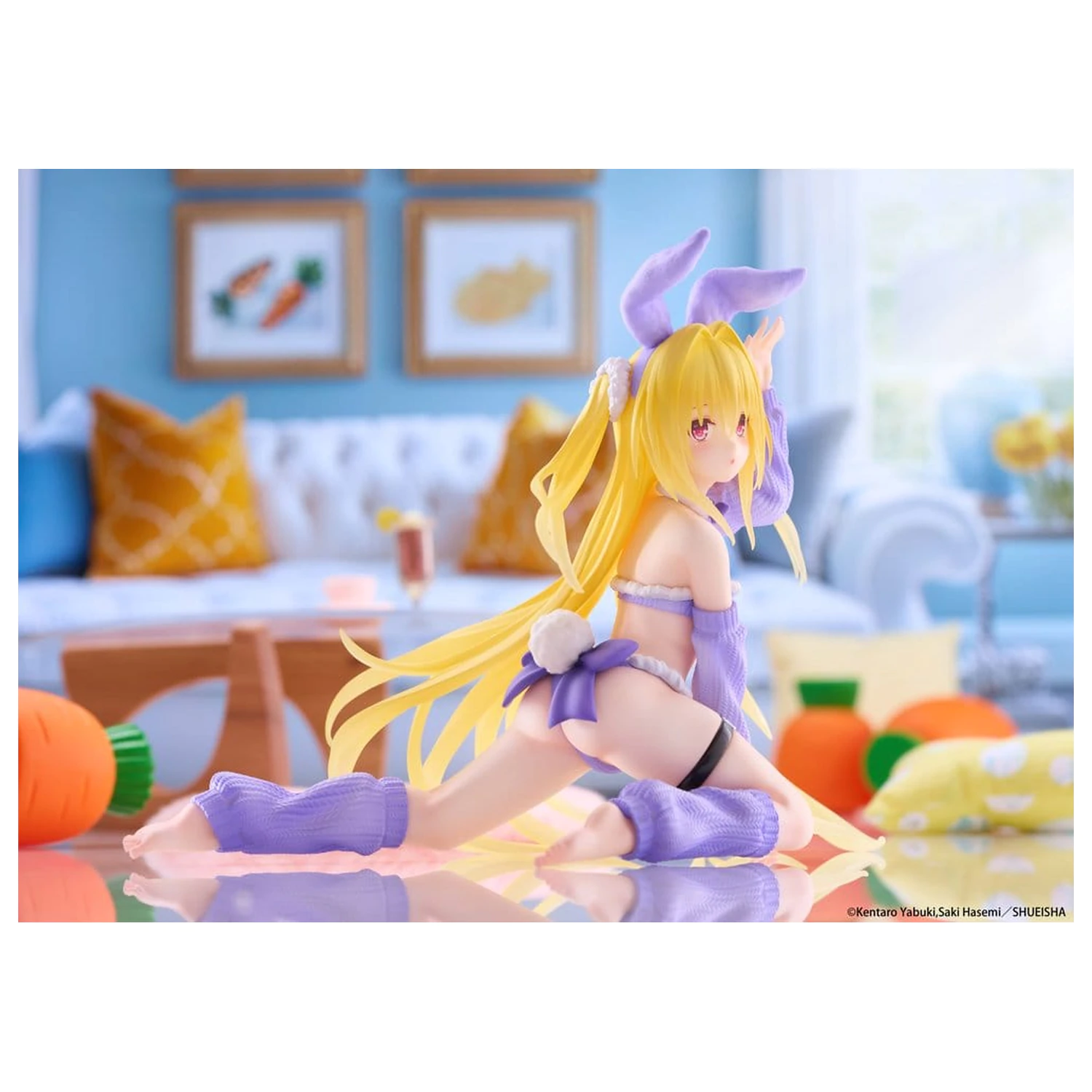 To Love-Ru Darkness MOFLOCK PVC Figur Golden Darkness (Fluffy Bunny Ver.) 13 Zentimeter Produktfoto