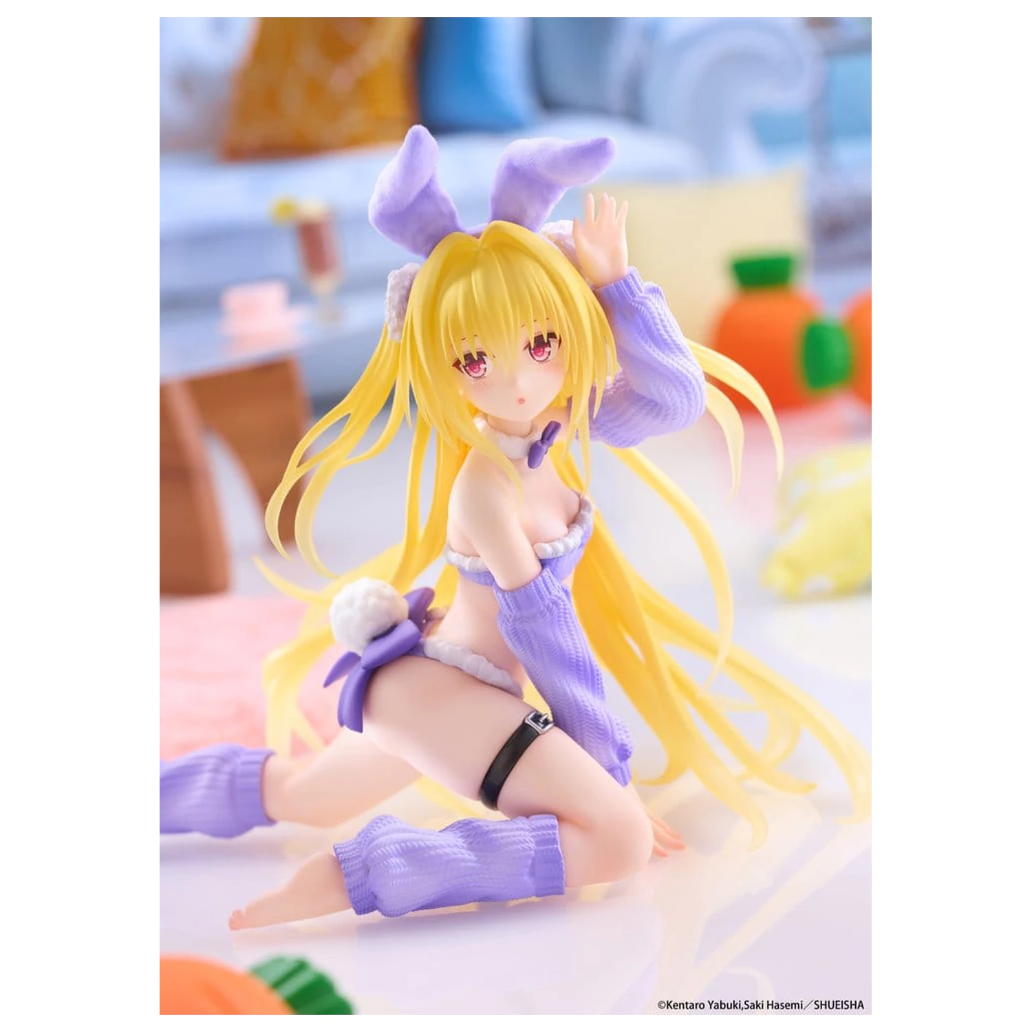To Love-Ru Darkness MOFLOCK PVC Figur Golden Darkness (Fluffy Bunny Ver.) 13 Zentimeter Produktfoto