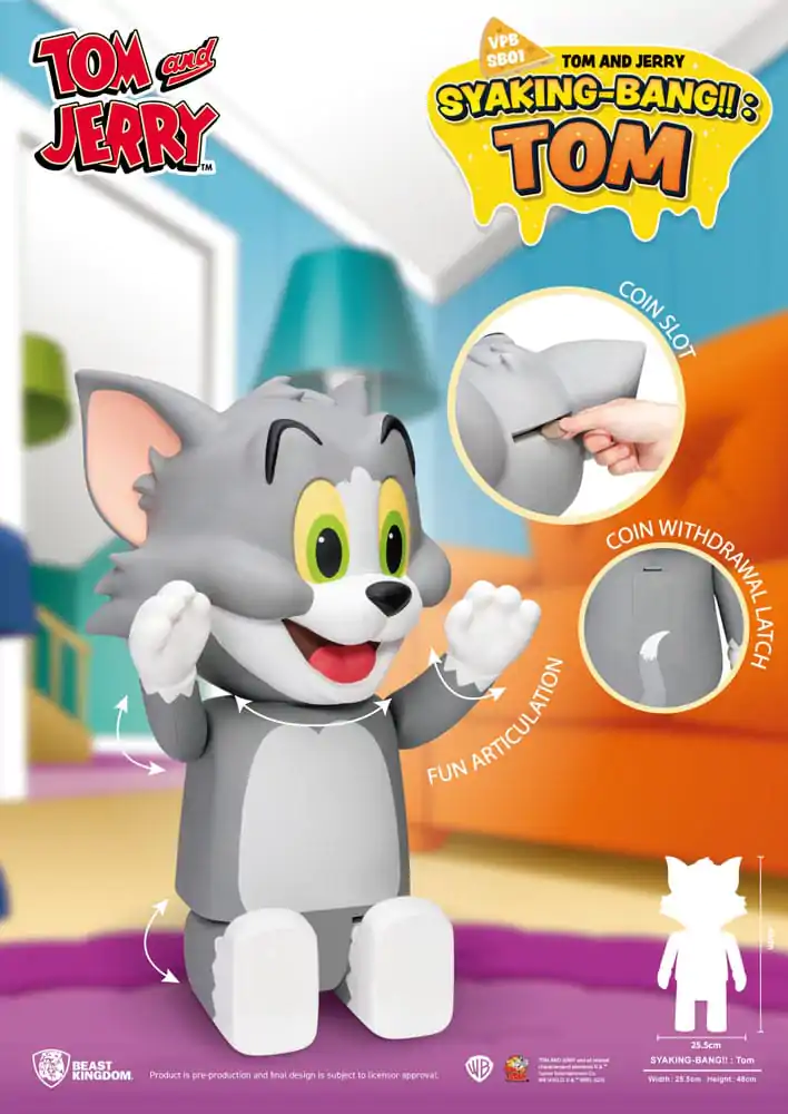 Tom &amp; Jerry Syaking Bank Vinyl Spardose Tom 48 cm Produktfoto
