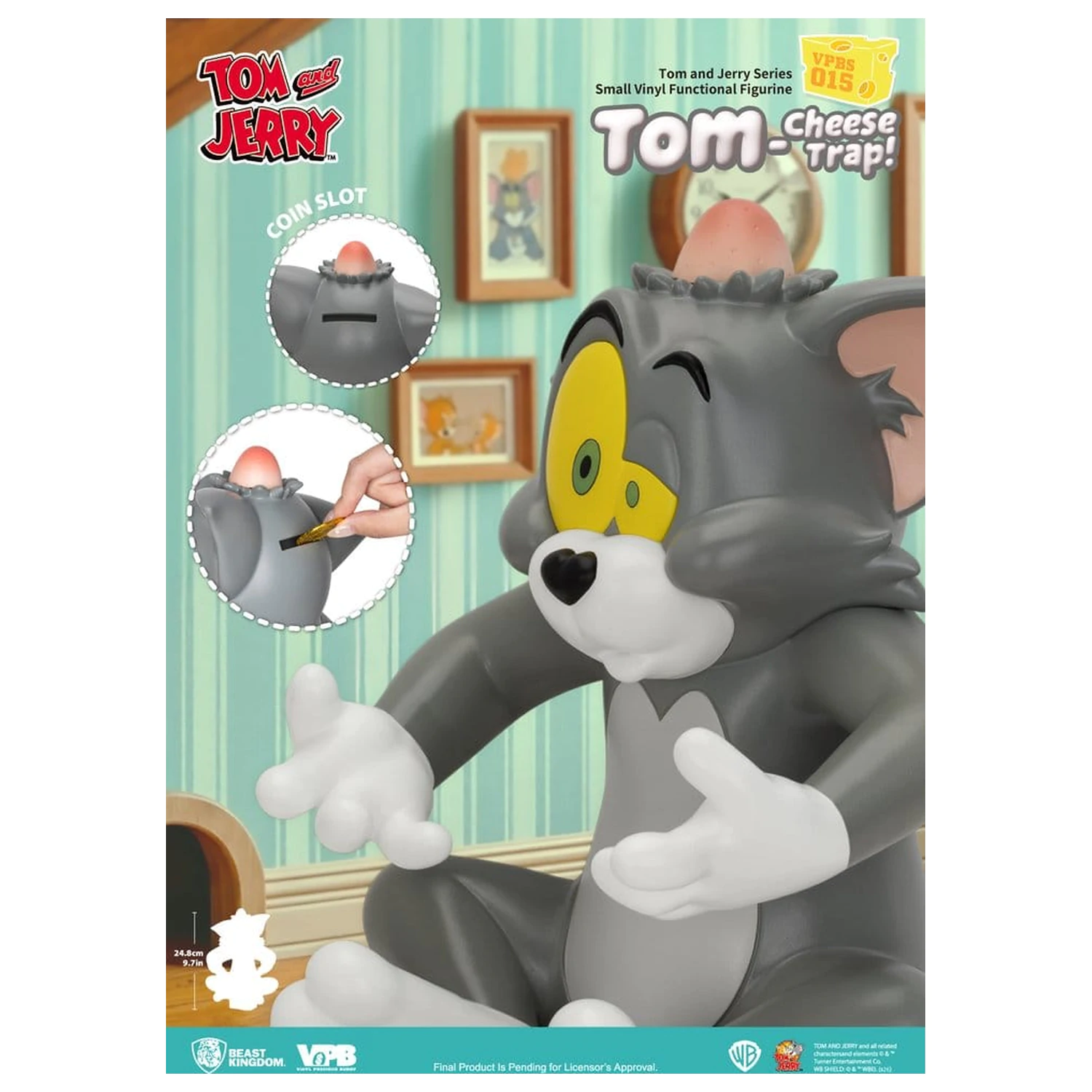 Tom and Jerry Vinyl Spardose Kleine Serie Tom-Cheese Trap! 25 cm Produktfoto