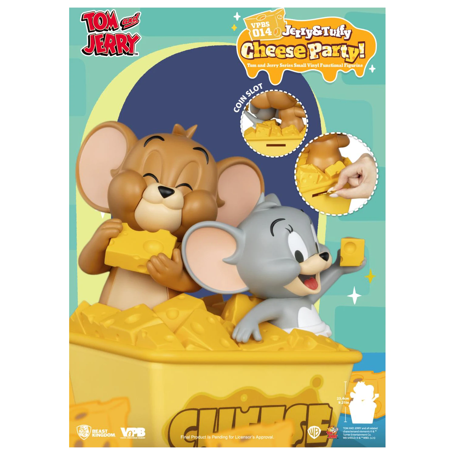 Tom & Jerry "Jerry & Tuffy Cheese Party" Spardose 23.4 cm Produktfoto