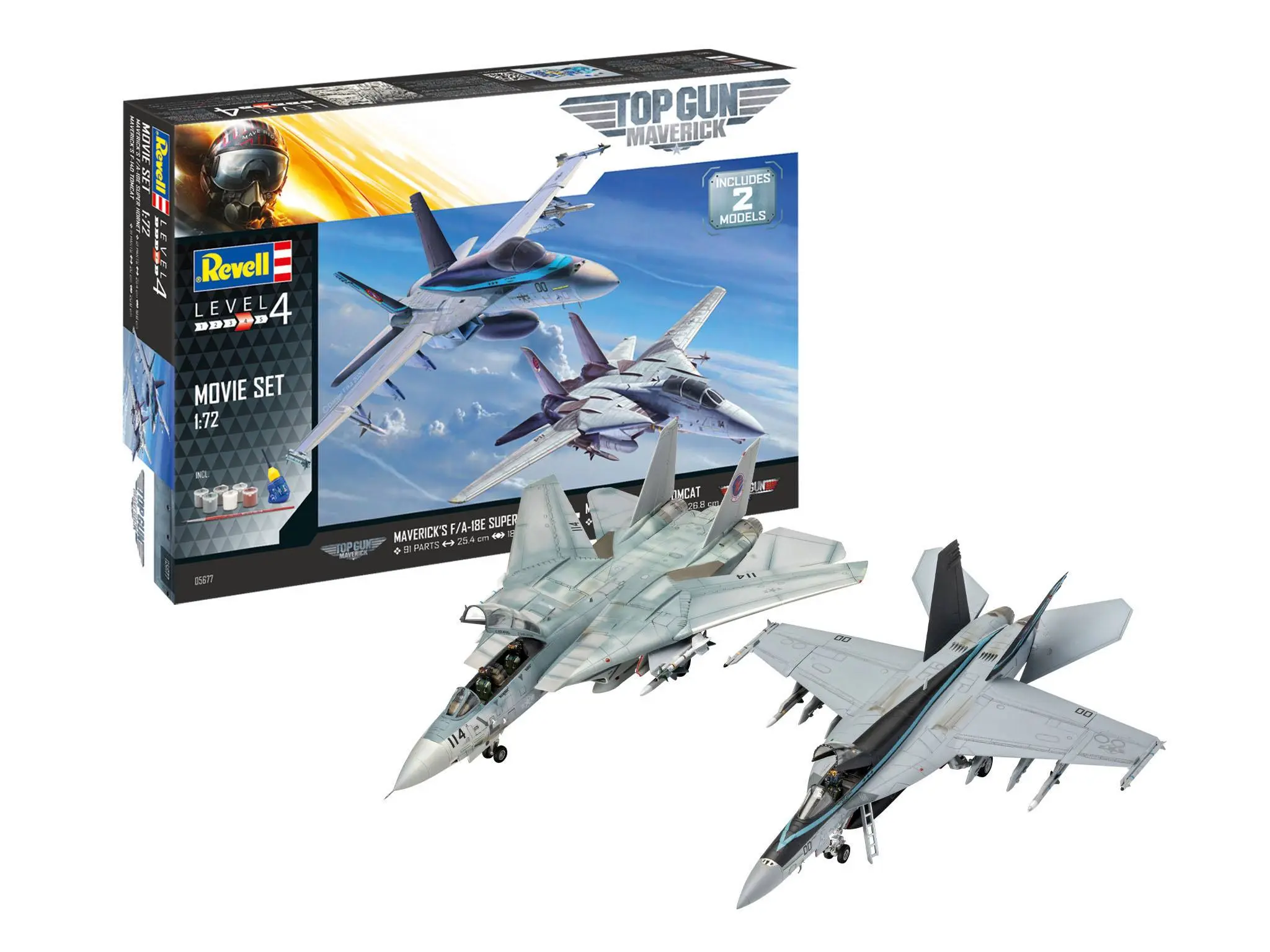 Top Gun Easy-Click Modellbausatz 1/72 F-14D Super Tomcat & F/A-18E Super Hornet termékfotó