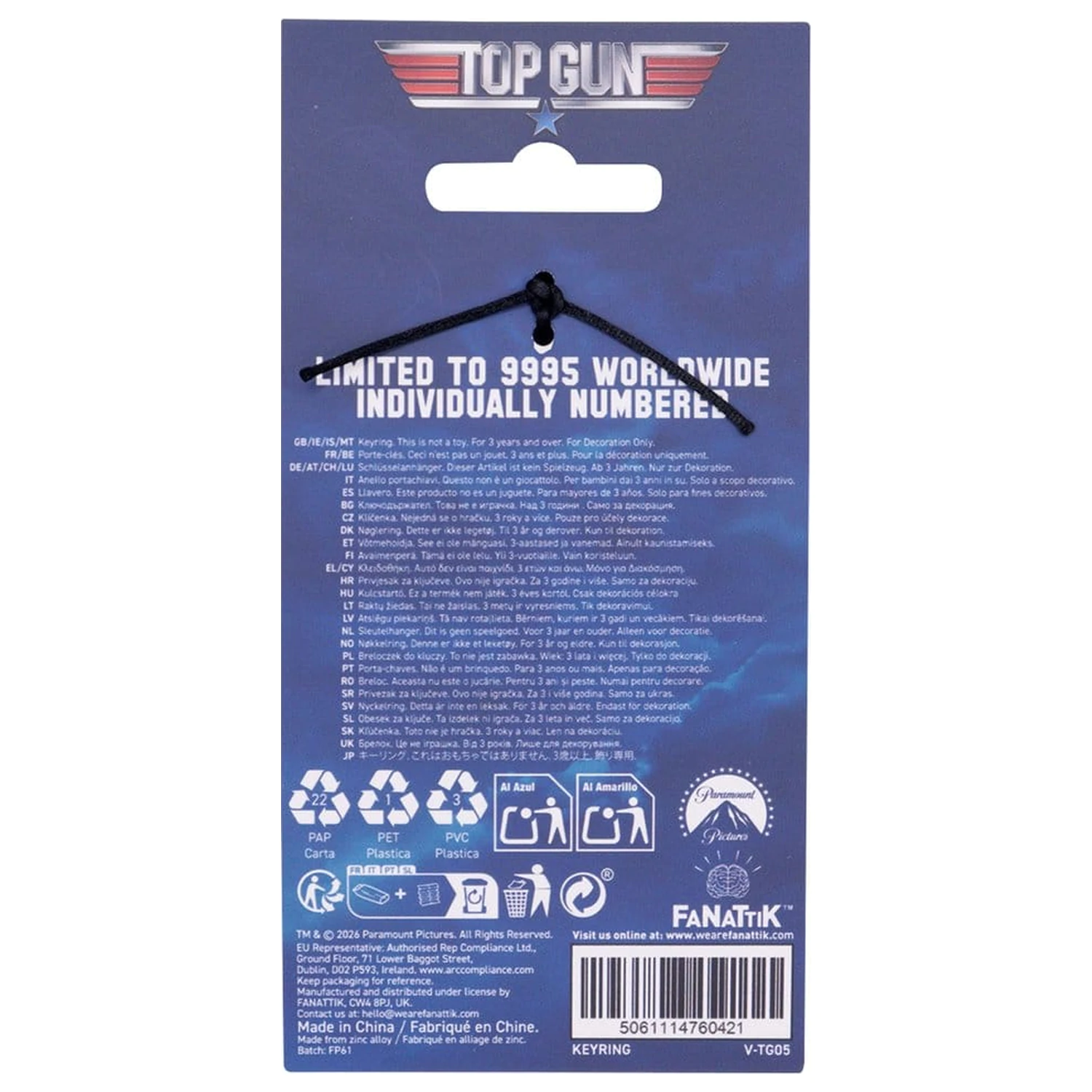 Top Gun Maverick Schlüsselanhänger Limitierte Edition Produktfoto