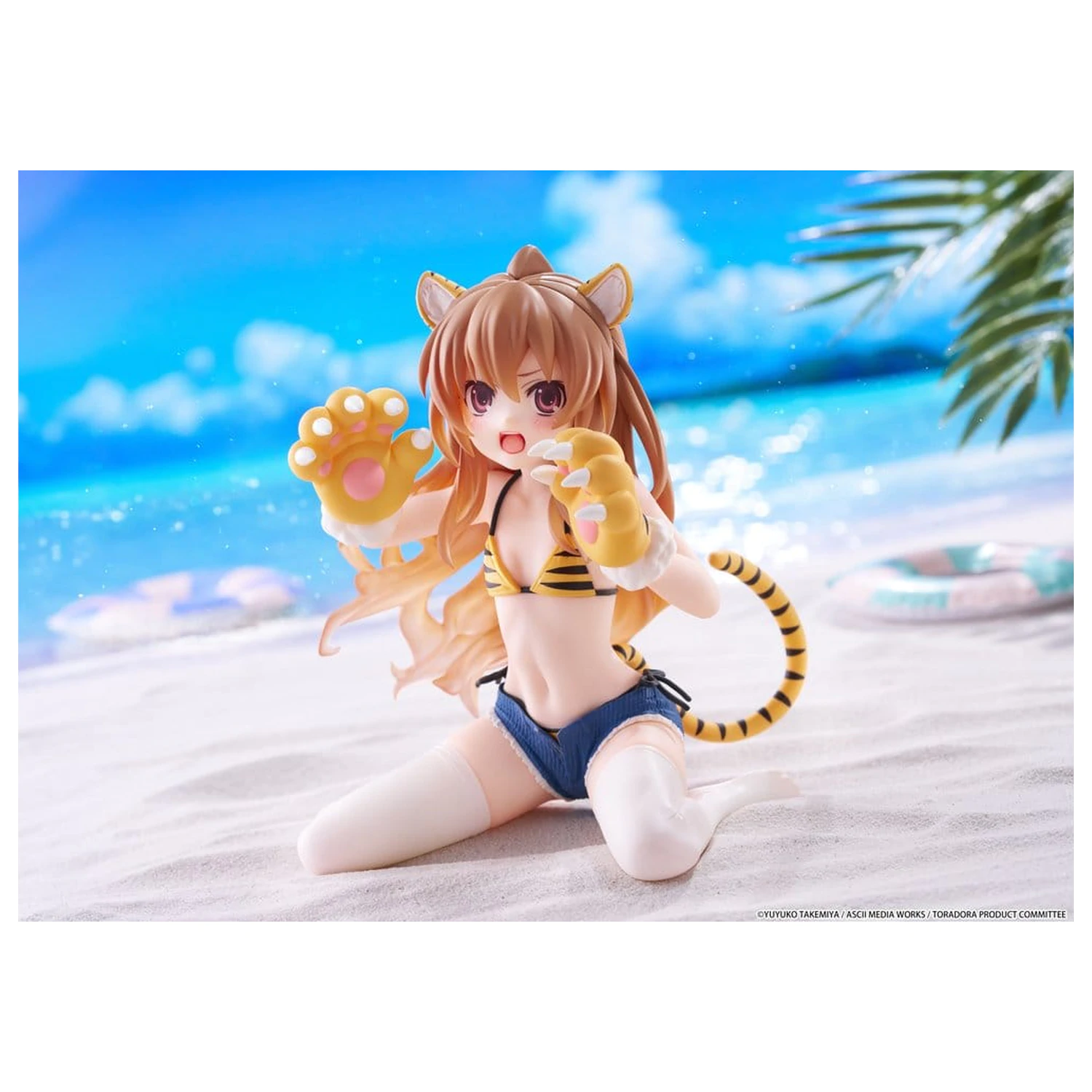 Toradora! Desktop Cute PVC Figur Taiga Aisaka (Tiger Costume Swimwear Ver.) 13 cm Produktfoto