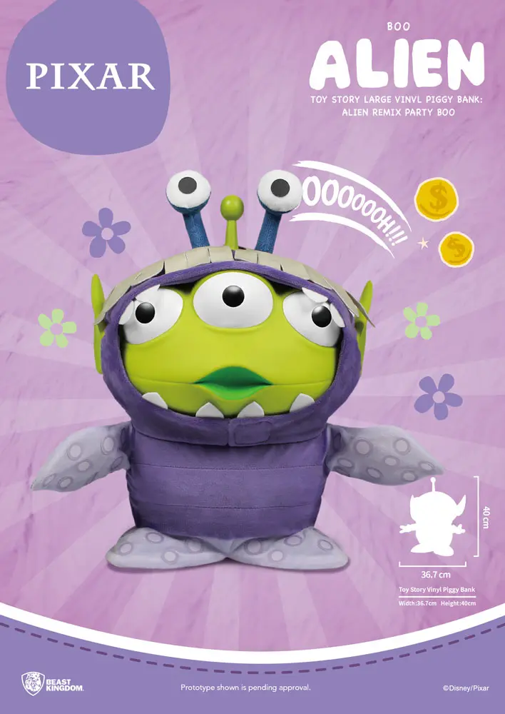 Toy Story Piggy Vinyl Spardose Alien Remix Party Boo 40 cm Produktfoto