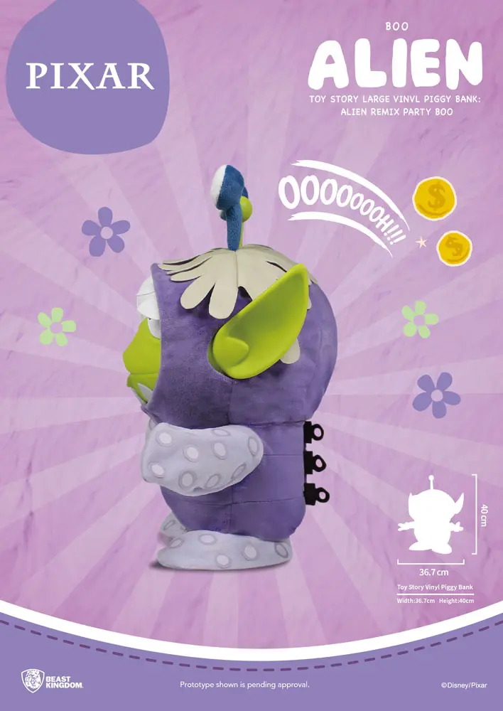 Toy Story Piggy Vinyl Spardose Alien Remix Party Boo 40 cm Produktfoto