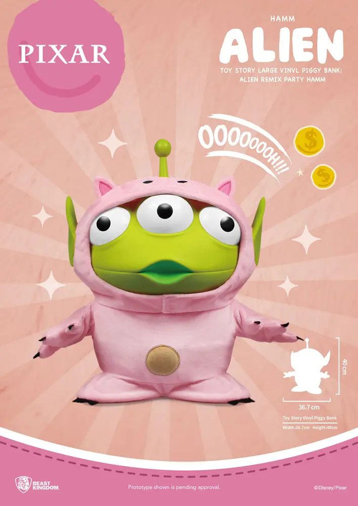 Toy Story Piggy Vinyl Spardose Alien Remix Party Hamm 40 cm Produktfoto
