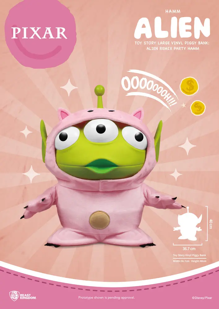 Toy Story Piggy Vinyl Spardose Alien Remix Party Hamm 40 cm Produktfoto