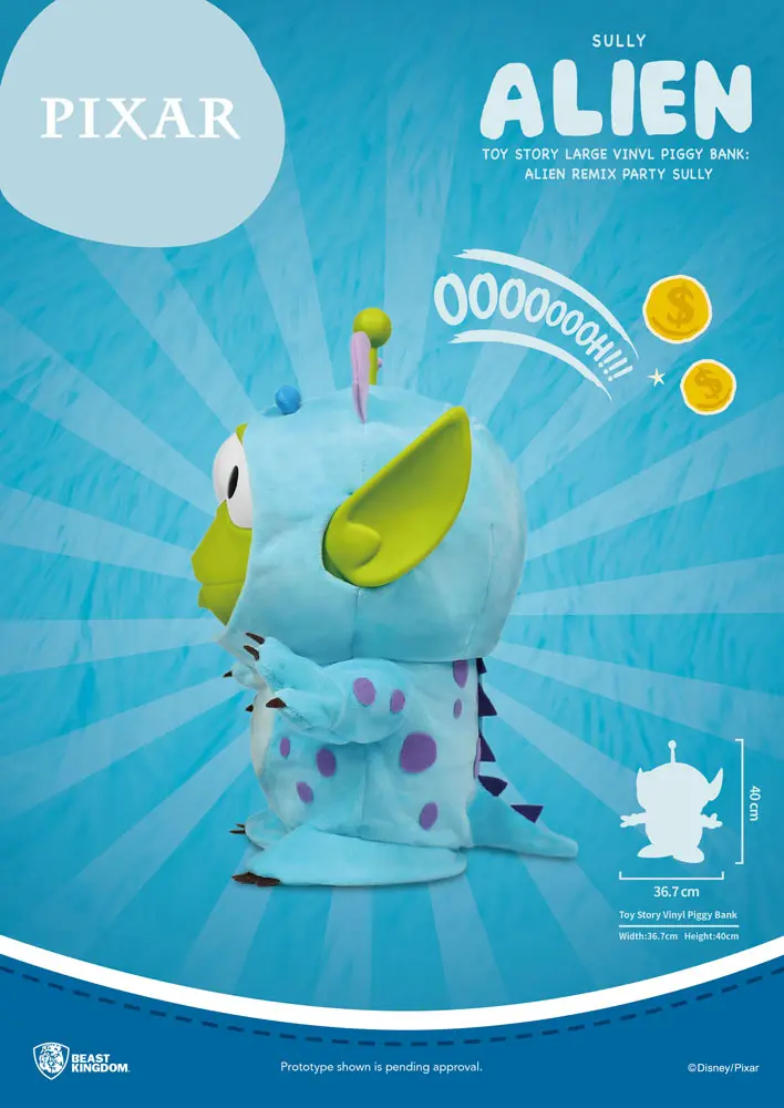 Toy Story Piggy Vinyl Spardose Alien Remix Party Sully 40 cm Produktfoto