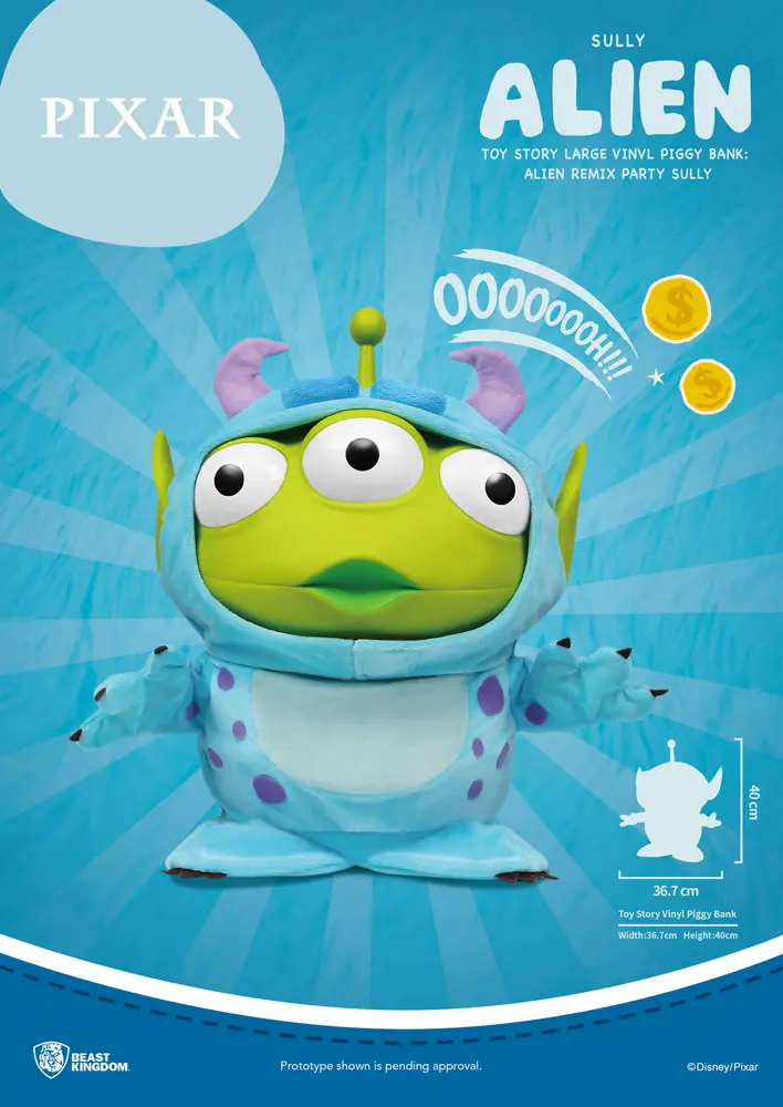 Toy Story Piggy Vinyl Spardose Alien Remix Party Sully 40 cm Produktfoto