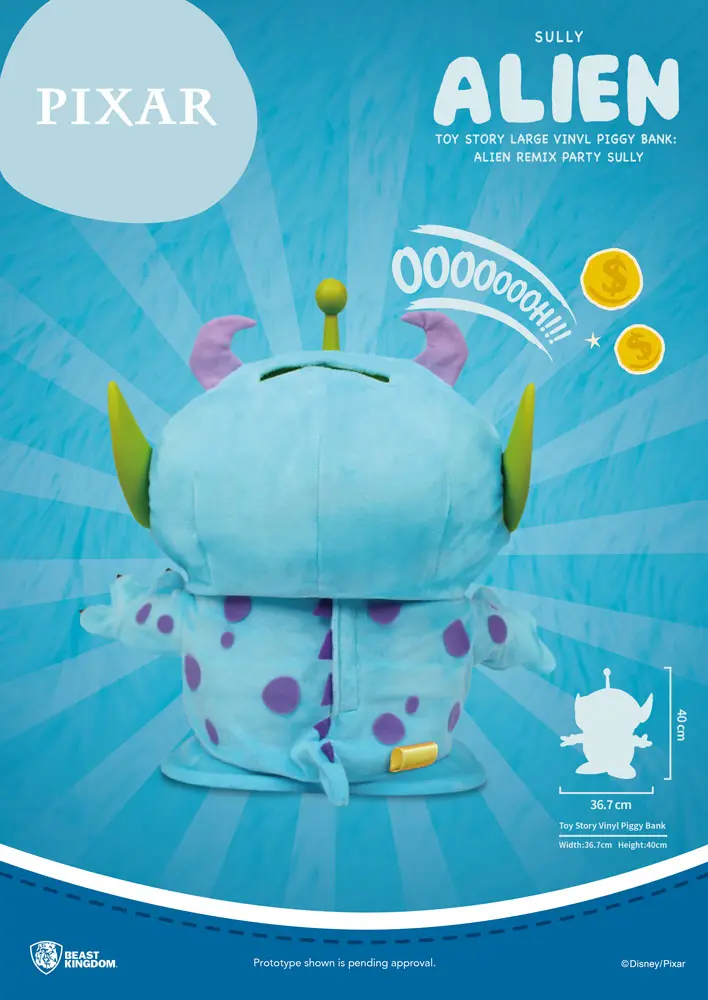 Toy Story Piggy Vinyl Spardose Alien Remix Party Sully 40 cm Produktfoto