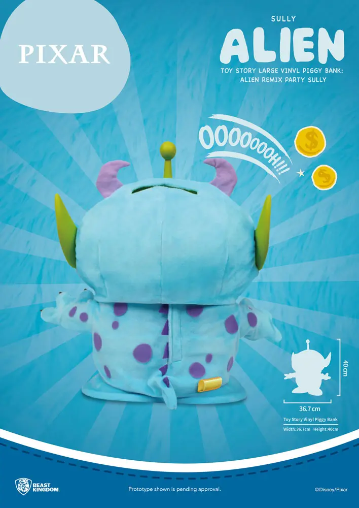 Toy Story Piggy Vinyl Spardose Alien Remix Party Sully 40 cm Produktfoto