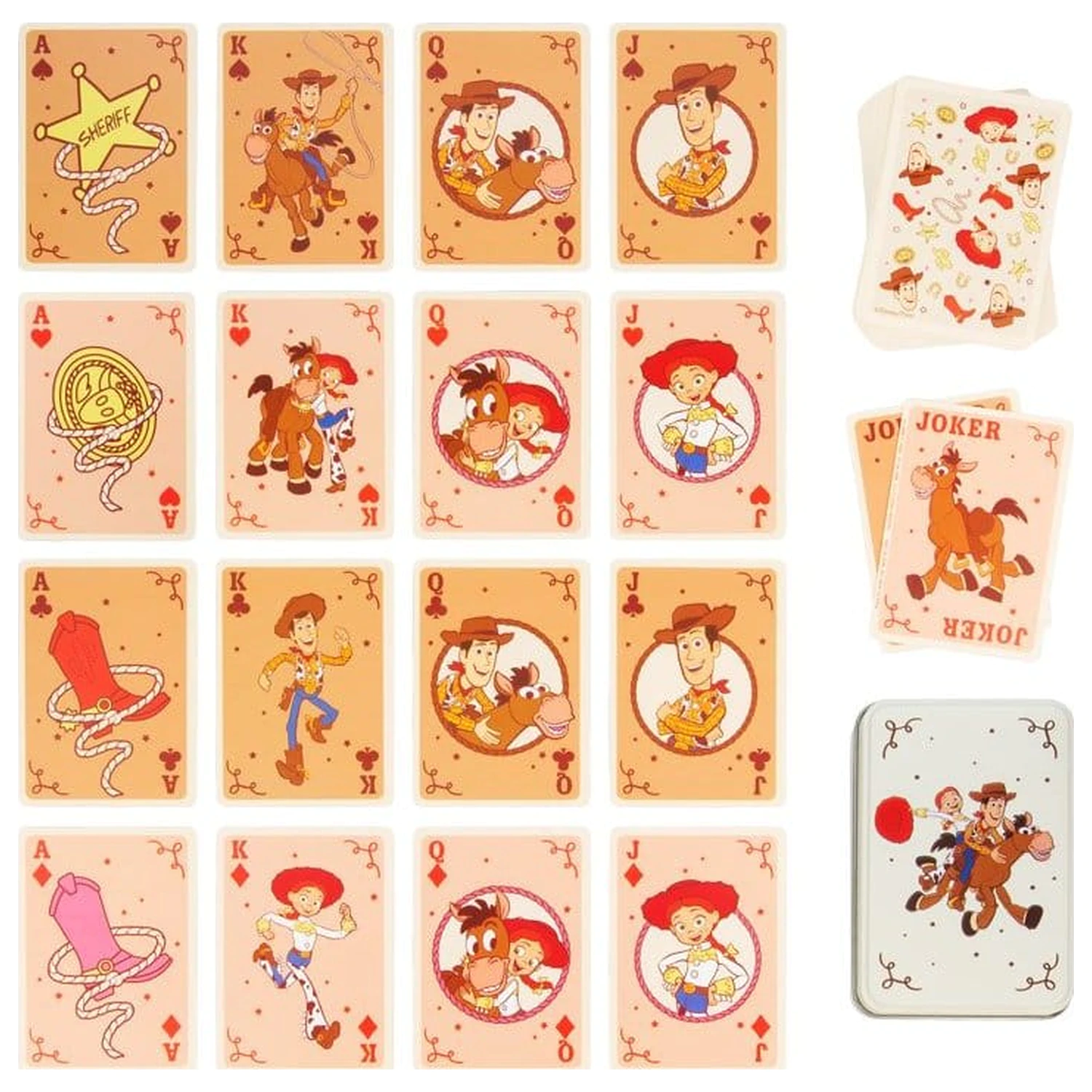 Toy Story Spielkarten Cowboy in einer Dose Produktfoto