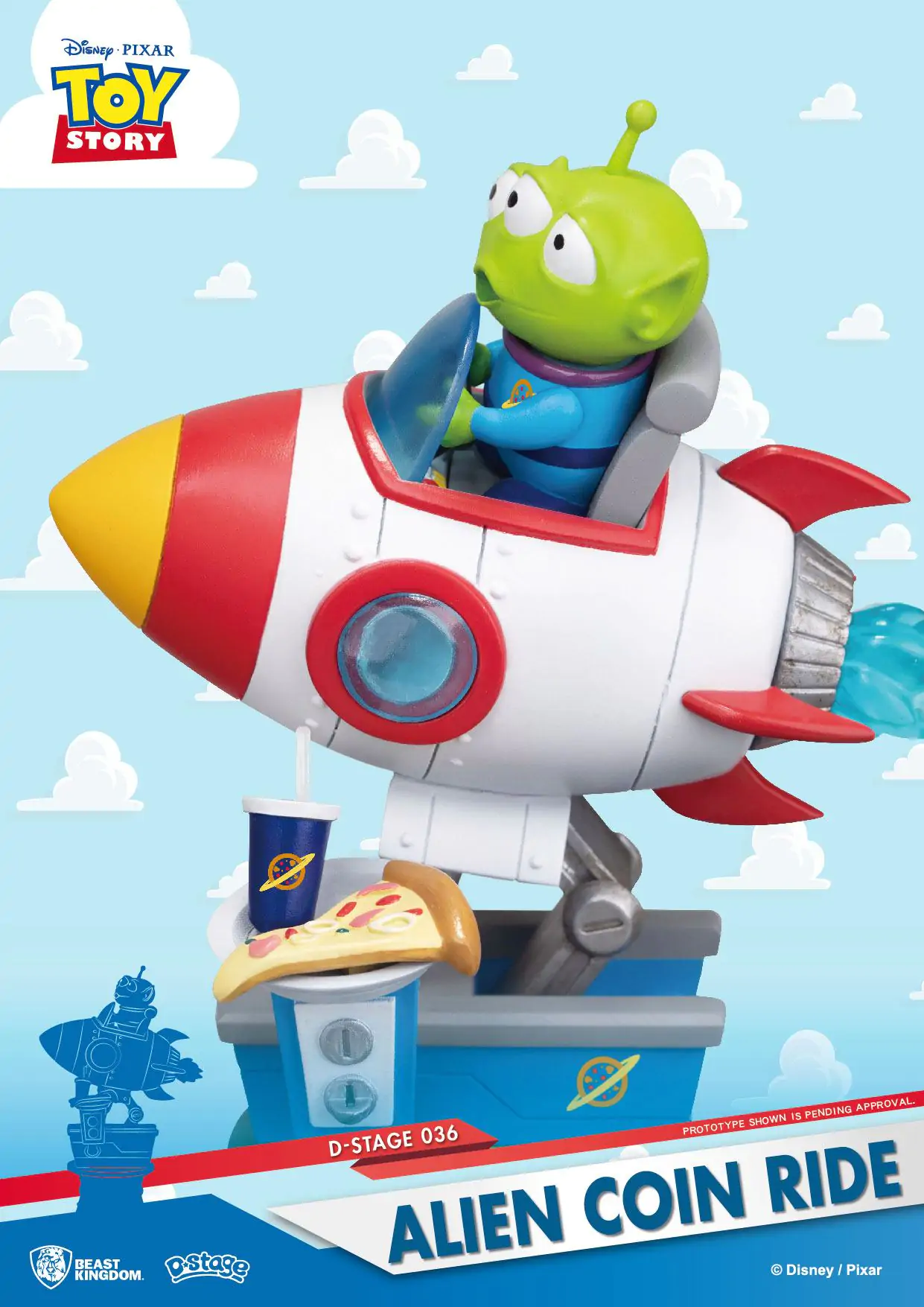 Toy Story D-Stage PVC Diorama Alien Coin Ride 15 cm Produktfoto