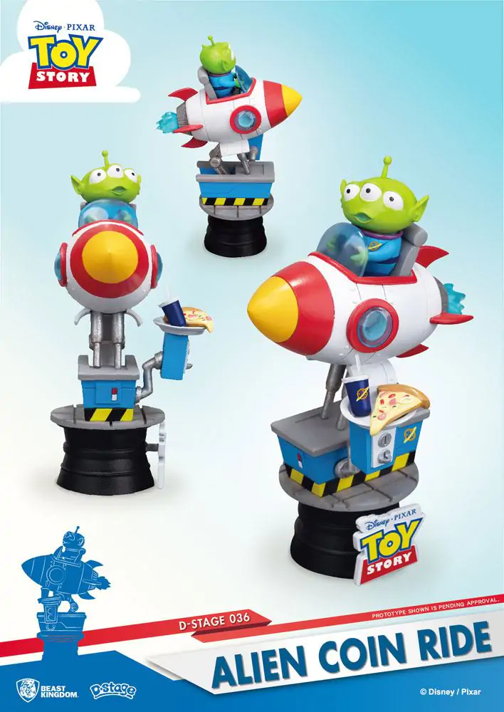 Toy Story D-Stage PVC Diorama Alien Coin Ride 15 cm Produktfoto