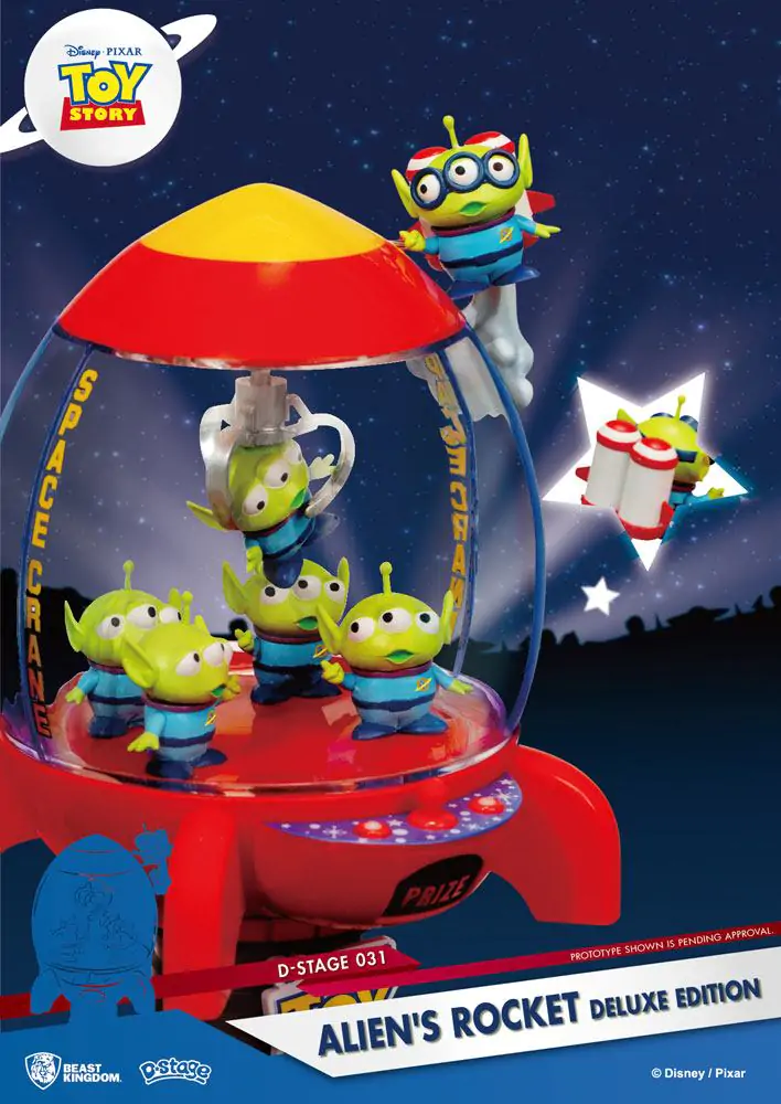 Toy Story D-Stage PVC Diorama Alien&#039;s Rocket Deluxe Edition 15 cm Produktfoto