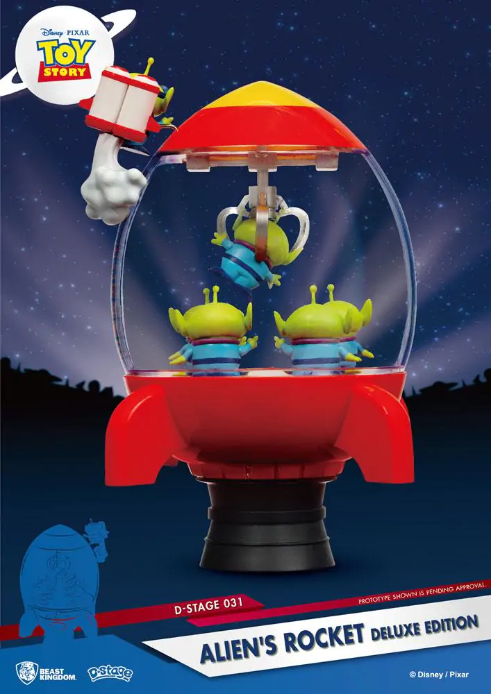 Toy Story D-Stage PVC Diorama Alien&#039;s Rocket Deluxe Edition 15 cm Produktfoto