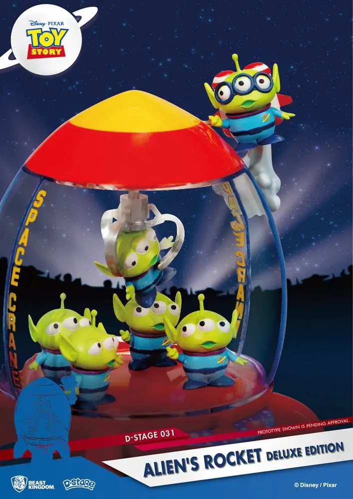 Toy Story D-Stage PVC Diorama Alien&#039;s Rocket Deluxe Edition 15 cm Produktfoto