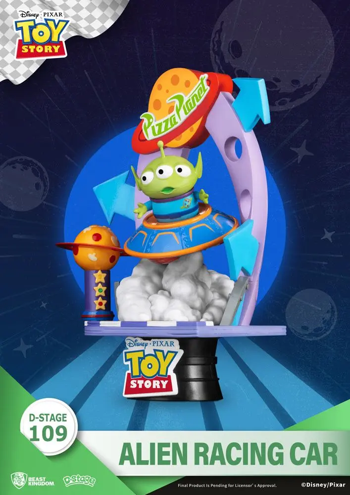Toy Story D-Stage PVC Diorama Alien Racing Car Closed Box Version 15 cm Produktfoto