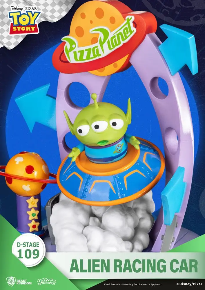 Toy Story D-Stage PVC Diorama Alien Racing Car Closed Box Version 15 cm Produktfoto