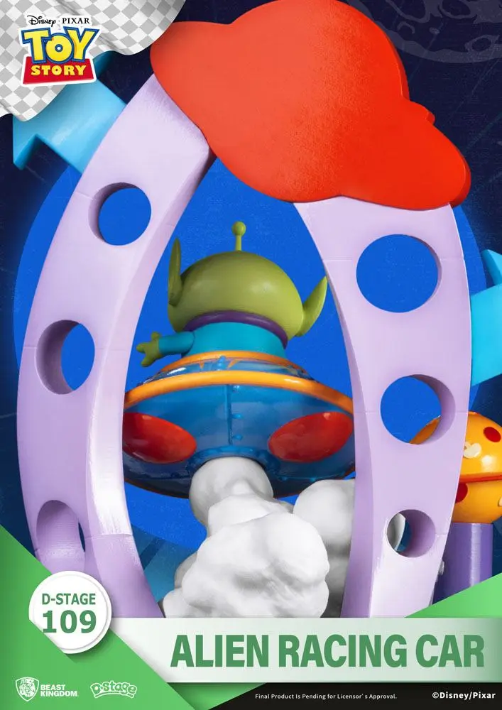 Toy Story D-Stage PVC Diorama Alien Racing Car Closed Box Version 15 cm Produktfoto