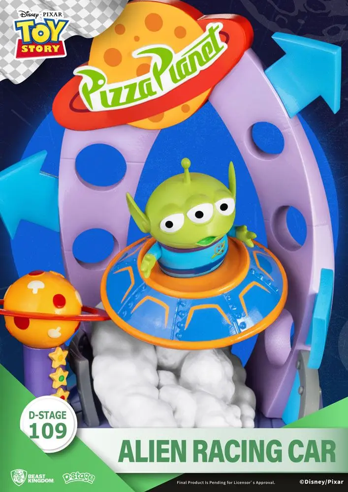 Toy Story D-Stage PVC Diorama Alien Racing Car Closed Box Version 15 cm Produktfoto