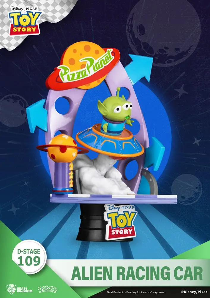 Toy Story D-Stage PVC Diorama Alien Racing Car Closed Box Version 15 cm Produktfoto