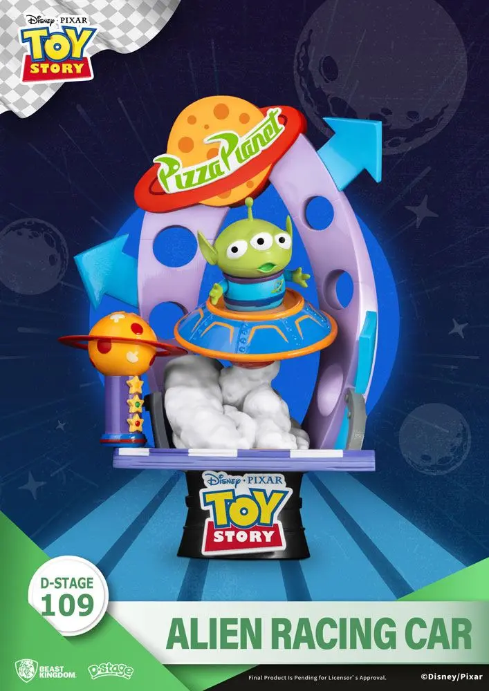 Toy Story D-Stage PVC Diorama Alien Racing Car Closed Box Version 15 cm Produktfoto