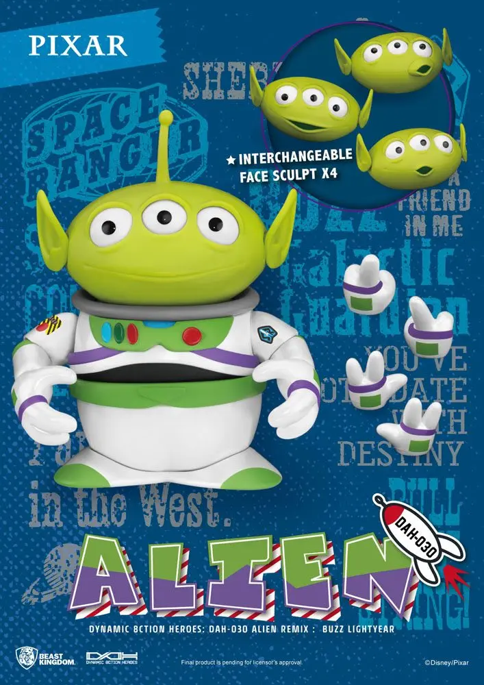 Toy Story Dynamic 8ction Heroes Actionfigur Alien Remix Buzz Lightyear 16 cm Produktfoto