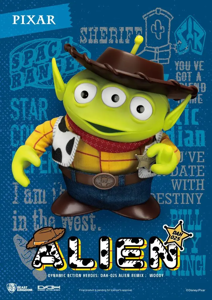 Toy Story Dynamic 8ction Heroes Actionfigur Alien Remix Woody 16 cm Produktfoto