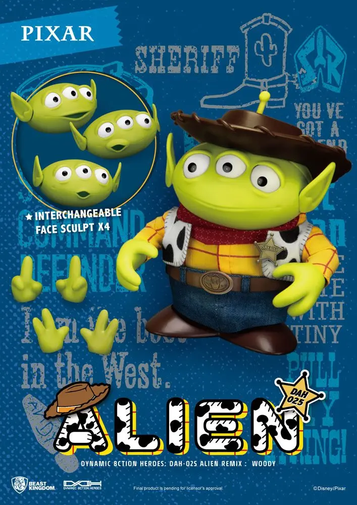 Toy Story Dynamic 8ction Heroes Actionfigur Alien Remix Woody 16 cm Produktfoto