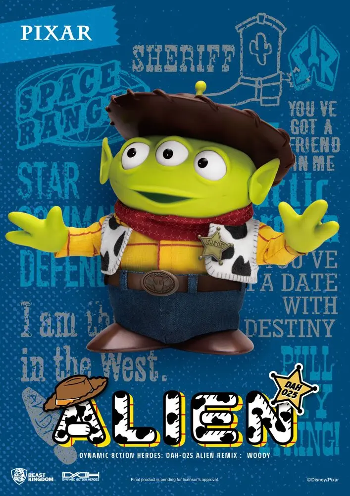 Toy Story Dynamic 8ction Heroes Actionfigur Alien Remix Woody 16 cm Produktfoto
